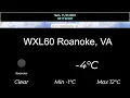 NOAA Weather Radio WXL60 Roanoke VA 3 10 AM to 3 25 AM