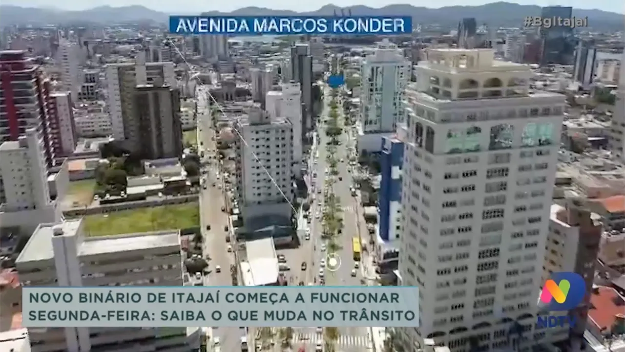 Novo binário do centro de Itajaí começa a funcionar segunda-feira