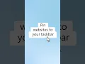 How to pin a website to your Windows taskbar