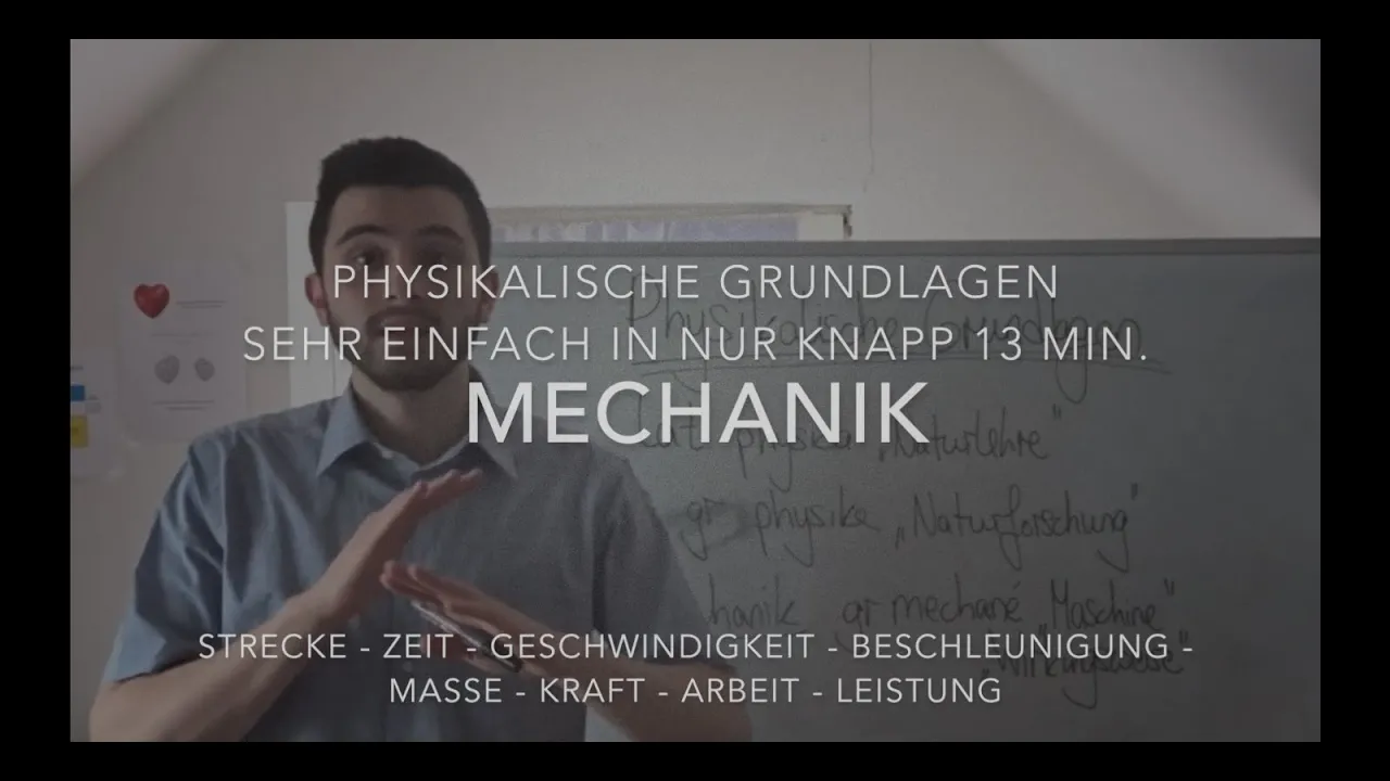 Physikalische Grundlagen einfach in knapp 13 Min. (Mechanik) Teil 1