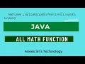 Math Library Function in JAVA In Single