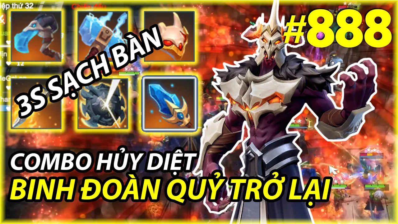 Outline Video BINH ĐOÀN QUỶ TRỞ LẠI VỚI COMBO HỦY DIỆT | AUTO CHESS MOBILE 888