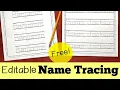 Customized Name Tracing Worksheet Practice name tracing for preschoolers