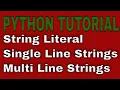 String Literals in Python Sumita Arora Class 11 CBSE Class XI Computer Science