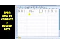 SPSS How to Compute and Recode data