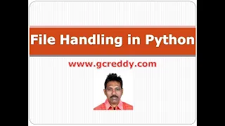 Python Class 18 - File Handling in Python