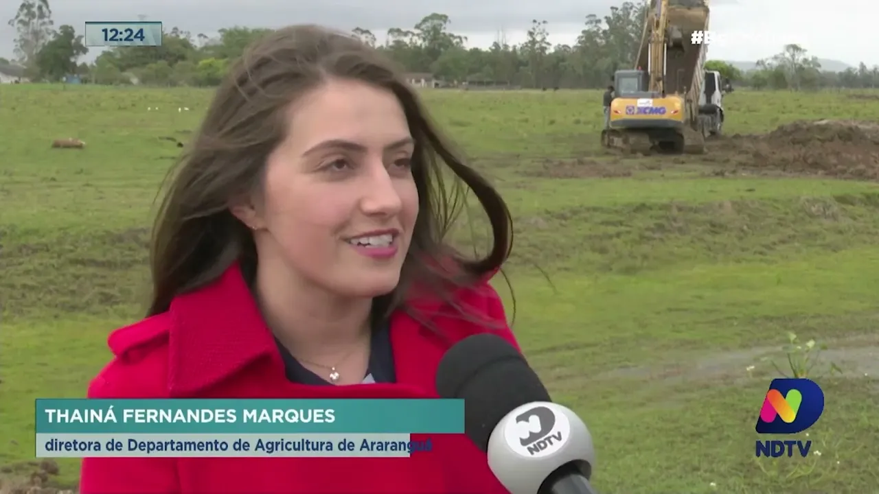 Agricultores de Araranguá recebem apoio para a abertura de tanques para a criação de peixes