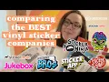 Vinyl Sticker Showdown comparing the BEST vinyl sticker companies Stickermule Jukebox more