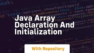 java array declaration and initialization
