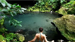 Happiness in Dominica.Victoria Falls, Emerald Pool