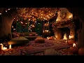 Download Lagu Pumpkin Autumn Glow 🍂 Rainy Evening Porch, Jazz \u0026 Fire Sounds for Sleep \u0026 Tranquility
