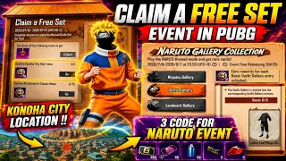  claim a free set event in pubg mobile konoha city hub location 3 codes for naruto gallery event