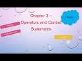 Chapter 3 Operators and Control Statements in Java