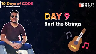 Day - 9 Strings Interview Problem Tokens Comparators C STL strtok Solve Win