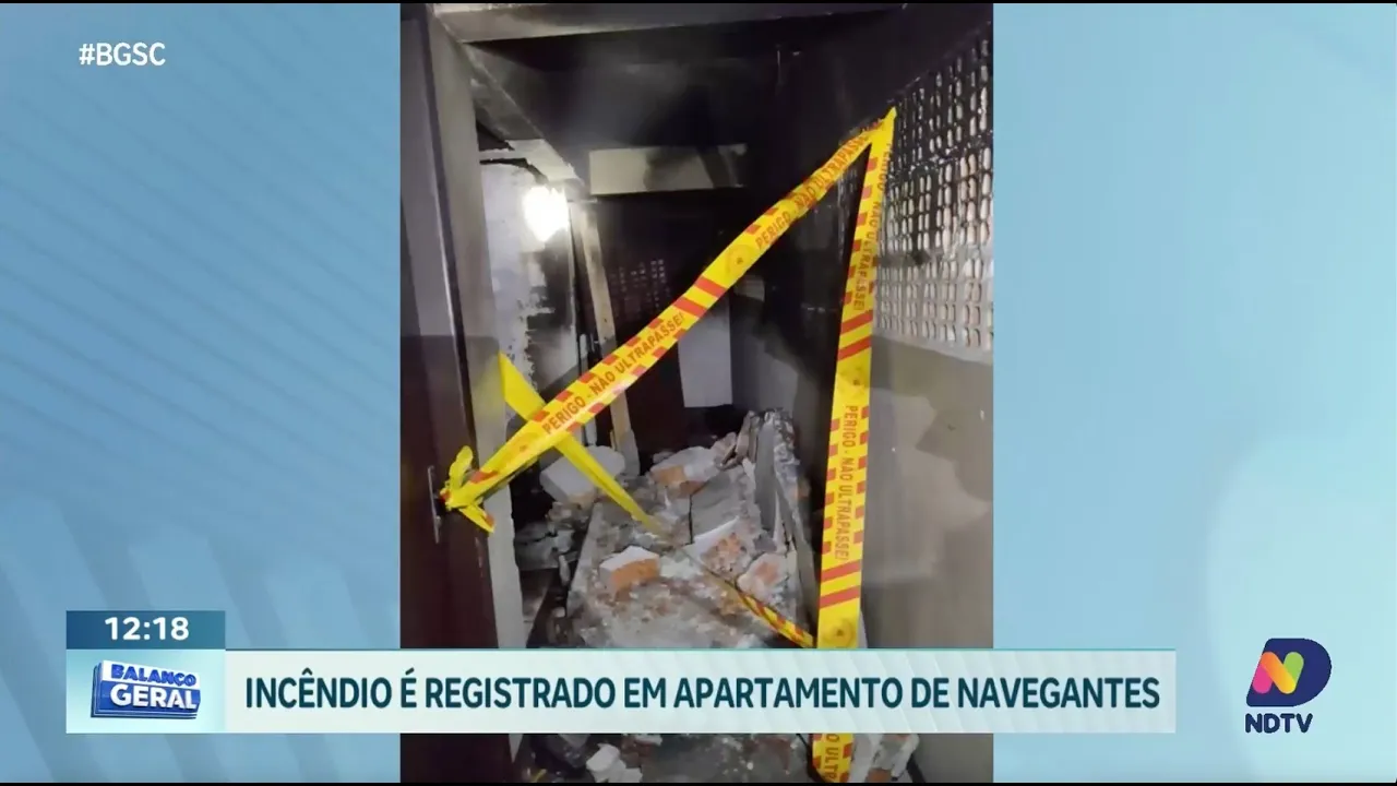 Incêndio em apartamento de Navegantes é contido a tempo