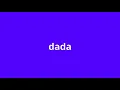 what is the meaning of dada