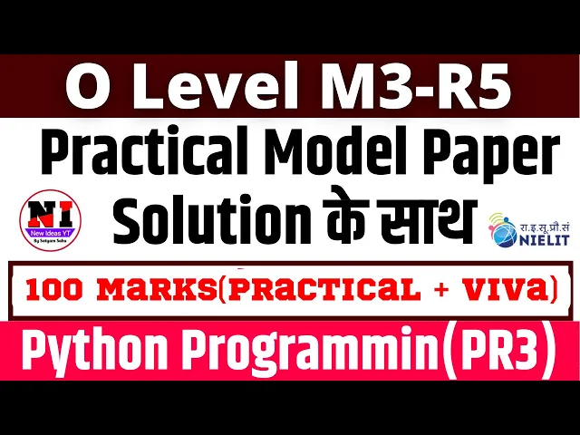 Python Practical Model Paper With Solution | o level python practical 2024 | Practical O Level