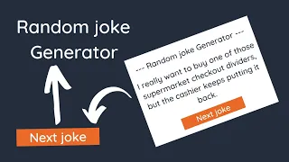 learn to create random joke Generator html css JavaScript easy tutorial