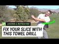 The Towel Drill for backswing arm position