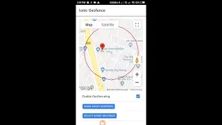 Drawing geofence using google maps api and ionic framework