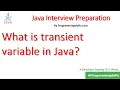 What is transient variable in Java