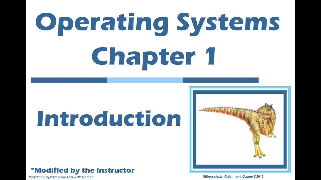 Outline Video Operating Systems Chapter 1 Part 1