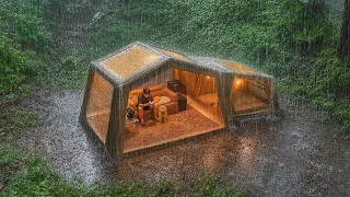 7 Days of Heavy Rain Camping with My Dog . Binge Watching ASMR