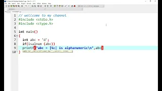 isalnum function in c alphanumeric in c