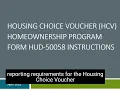 HCV Homeownership HUD-50058 Form Tutorial