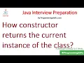how constructor returns the current instance of the class