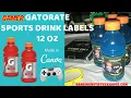 How to Make Custom Party Favors Sports Drink Bottle Labels Gatorade Label Template Canva Tutorial