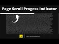 Page scroll progress indicator JavaScript