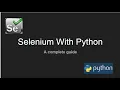 Selenium with python tutorial selenium-python framework how to learn selenium with python