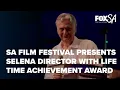 Suzette Quintanilla presents Selena Director Gregory Nava with Lifetime Achievement Award