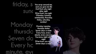 JUNGKOOK SEVEN Lyrics Bts Jungkook Jk 