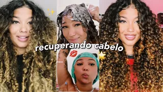 RECUPERANDO 100% meu CABELO DETONADO🌟