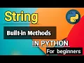 Built-in Methods of String in Python Python Tutorial-19 Hindi With Notes