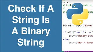 Check If A String Is A Binary String Python Example