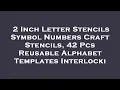 2 Inch Letter Stencils Symbol Numbers Craft Stencils 42 Pcs Reusable Alphabet Templates Inte Review