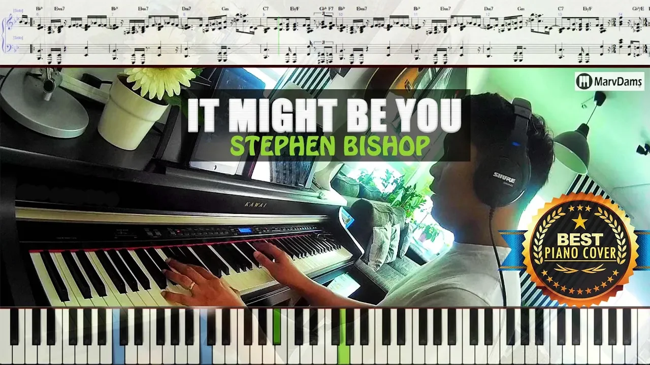 ♪ It Might Be You - Stephen Bishop / Piano Cover Instrumental Tutorial Guide