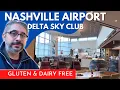 Nashville Sky Club Tour - Flying Delta from BNA On a Gluten Dairy Free Diet