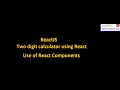 How to make Two Digit Calculator in React