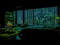 Lagu Sleep Deeply with Gentle Rain by a Forest Bedroom | Rain Sounds \u0026 Cozy Fireplace for Stress Relief