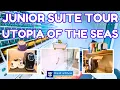 Stateroom Tour Junior Suite Cabin 8632 on Utopia of the Seas Royal Caribbean Cruise Vlog