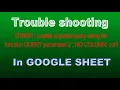 Google Sheet Error - While Data
