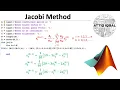 Jacobi Method with MATLAB code
