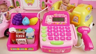 mart cash register and baby doll car toys play