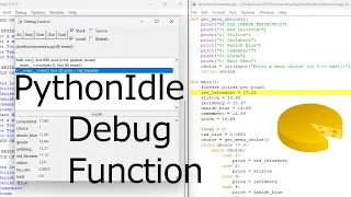 Python Idle Debug Function
