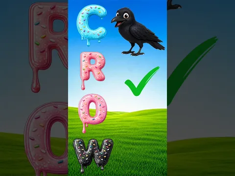 CROW Bird Alphabets Matching Animation #shorts #viral