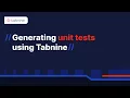 Generating unit tests using Tabnine